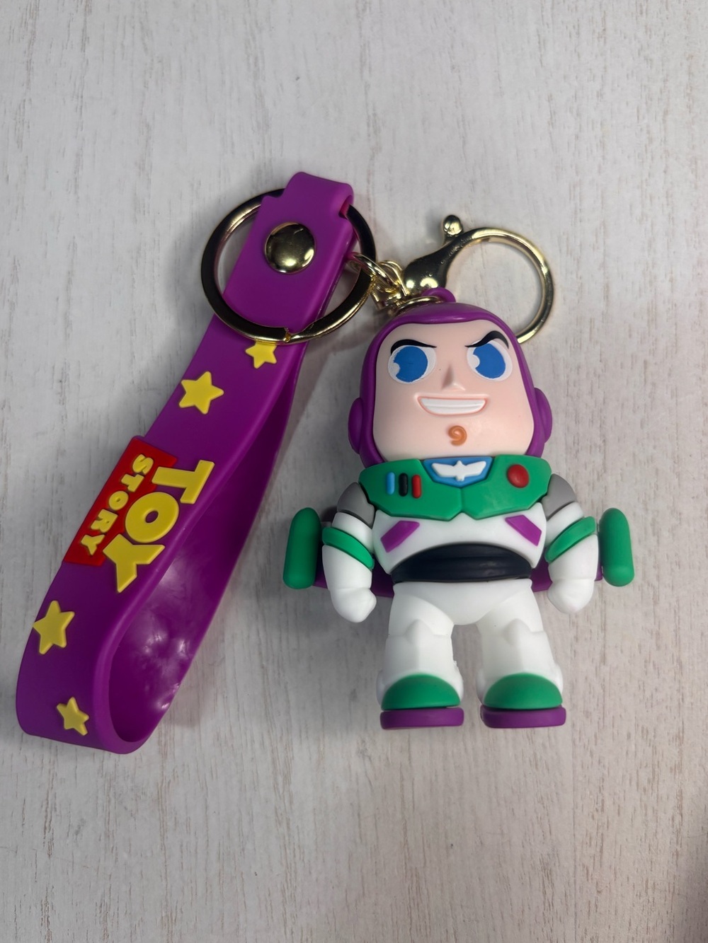 Toy Story Buzz Lightyear Inspired Keychain Charm Wristlet Key Ring